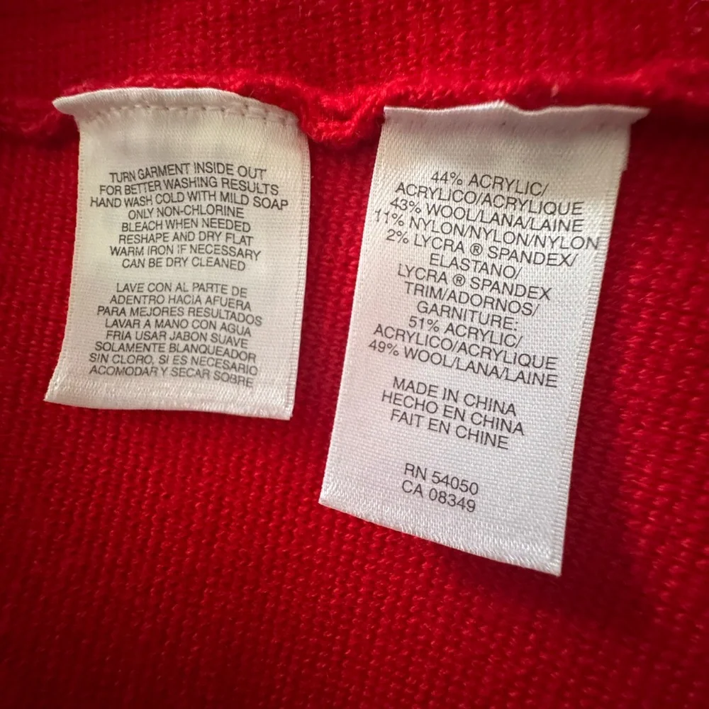 Anne Klein Bright Red Knit Jacket - Picture 3 of 3